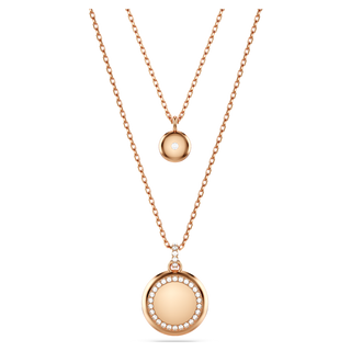 Pendente stratificato Sublima, Bianco, Placcato color oro rosa