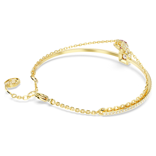 Bracciale rigido Chroma, Cuore, Rosso, Placcato color oro