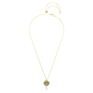 Pendente a Y Idyllia, Crystal Pearl, Conchiglia, Bianco, Placcato color oro