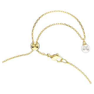 Pendente a Y Idyllia, Crystal Pearl, Conchiglia, Bianco, Placcato color oro