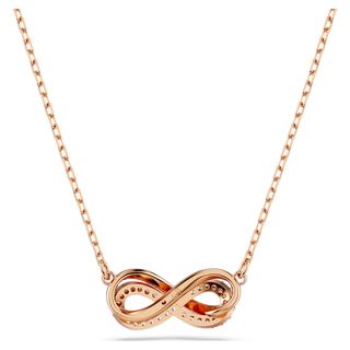Pendente Hyperbola, Pavé, Infinito, Bianco, Placcato color oro rosa