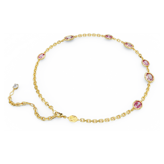Collana Imber, Taglio ottagonale, Rosa, Placcato color oro