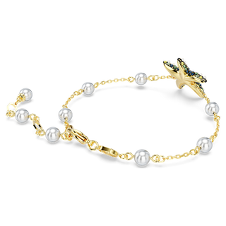 Braccialetto Idyllia, Crystal pearls, Stella marina, Multicolore, Placcato color oro