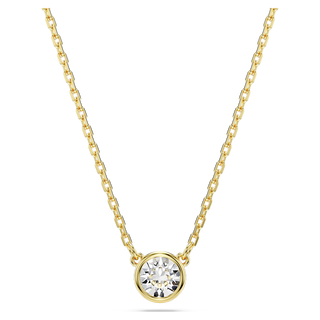 Pendente Imber, Taglio Round, Bianco, Placcato color oro