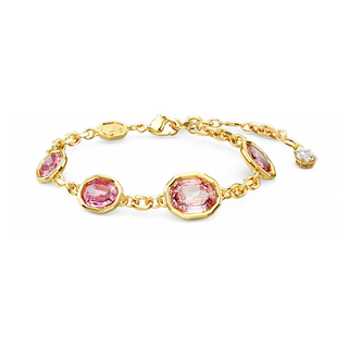 Braccialetto Imber, Taglio ottagonale, Rosa, Placcato color oro