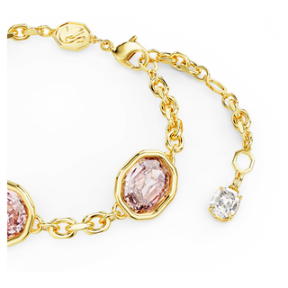 Braccialetto Imber, Taglio ottagonale, Rosa, Placcato color oro