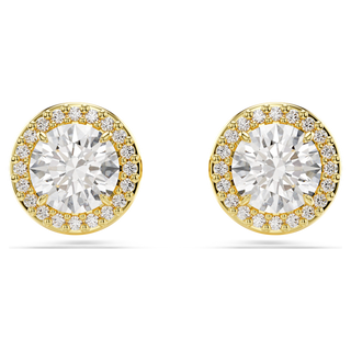 Orecchini a lobo Una Angelic, Taglio Round, Tono dorato, Placcato color oro