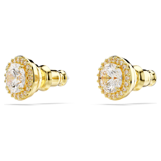 Orecchini a lobo Una Angelic, Taglio Round, Tono dorato, Placcato color oro