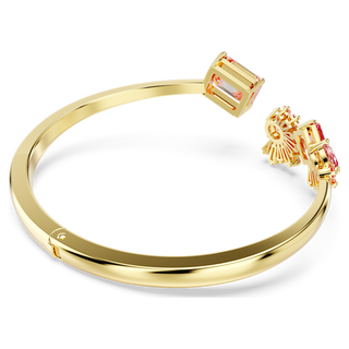 Bracciale rigido Gema, Taglio misto, Rosa, Placcato color oro