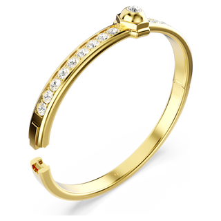 Bracciale rigido Numina, Taglio Round, Bianco, Placcato color oro