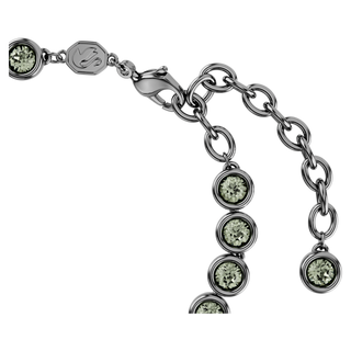 Braccialetto Imber Tennis, Taglio Round, Nero, Placcato rutenio