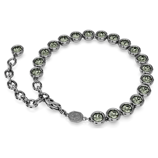 Braccialetto Imber Tennis, Taglio Round, Nero, Placcato rutenio