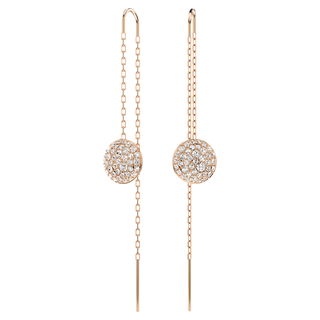 Orecchini pendenti Sublima, Bianchi, Placcato color oro rosa