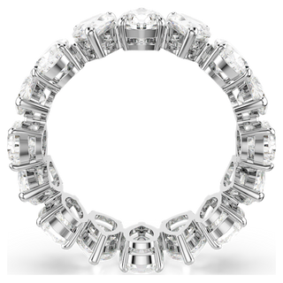 Anello Matrix Vittore, Taglio Pear, Bianco, Placcato color argento