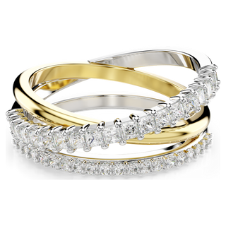 Anello Hyperbola, Taglio misto, Bianco, Mix di finiture