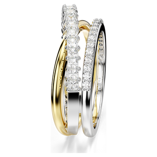 Anello Hyperbola, Taglio misto, Bianco, Mix di finiture