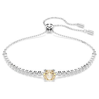 Braccialetto Matrix Tennis, Taglio misto, Giallo, Placcato rodio