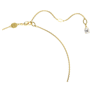 Pendente Idyllia, Crystal pearls, Cavalluccio marino, Bianco, Placcato color oro