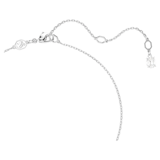 Pendente Idyllia, Taglio misto, Fiocco Di Neve, Bianco, Placcato rodio