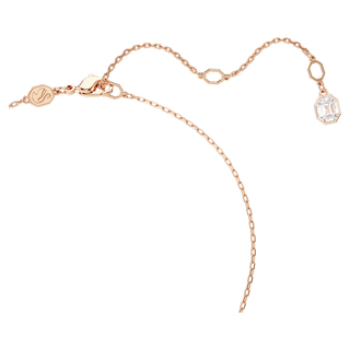 Pendente Dextera, Taglio Round, Bianco, Placcato color oro rosa