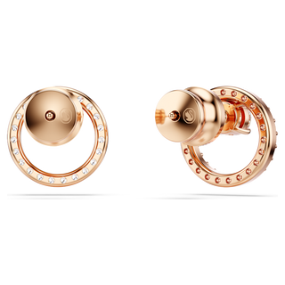 Orecchini a lobo Constella, Taglio Round, Bianchi, Placcato color oro rosa