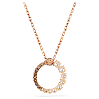 Pendente Matrix, Crystal Pearl, Taglio Round, Bianco, Placcato color oro rosa