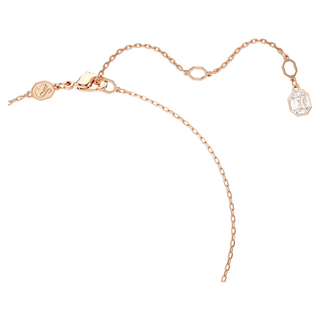 Pendente Constella, Pavé, Taglio Round, Bianco, Placcato color oro rosa