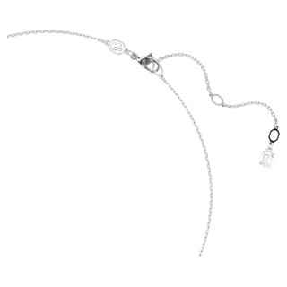 Collana Idyllia, Taglio misto, Fiocco Di Neve, Bianca, Placcato rodio