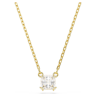 Pendente Stilla Attract, Taglio squadrato, Bianco, Placcato color oro