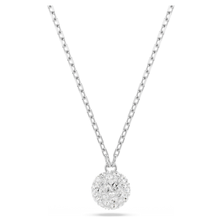 Pendente Dextera, Taglio Round, Sfera, Bianco, Placcato rodio