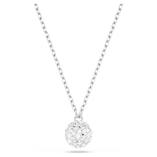 Pendente Dextera, Taglio Round, Sfera, Bianco, Placcato rodio