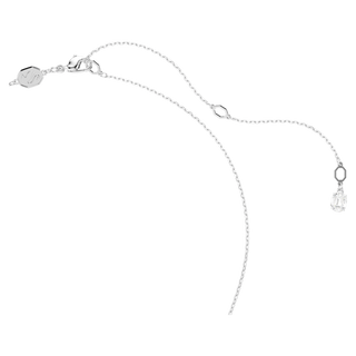 Pendente e spilla Idyllia, Taglio misto, Fiocco Di Neve, Bianchi, Placcato rodio