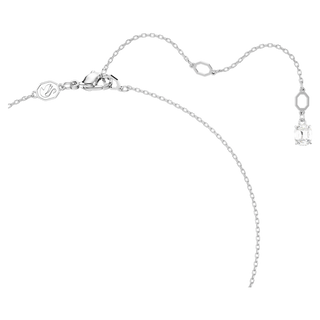 Pendente Stilla, Taglio ottagonale, Bianco, Placcato rodio