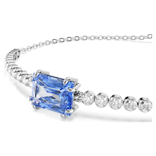 Braccialetto Matrix Tennis, Taglio misto, Blu, Placcato rodio