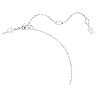 Pendente Matrix, Crystal Pearl, Taglio Round, Bianco, Placcato rodio