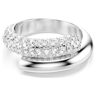 Anello Dextera, Bianco, Placcato rodio