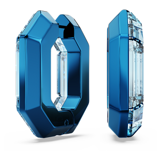 Orecchini a cerchio Lucent, Forma ottagonale, Piccoli, Blu