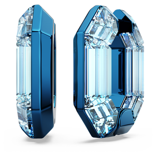 Orecchini a cerchio Lucent, Forma ottagonale, Piccoli, Blu