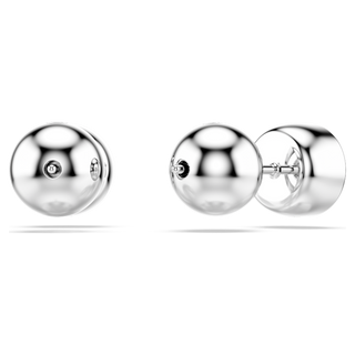 Orecchini a lobo Imber, Taglio Round, Bianchi, Placcato rodio