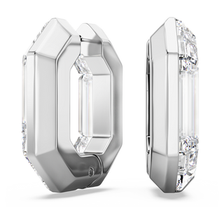 Orecchini a cerchio Lucent, Forma ottagonale, Piccoli, Bianchi