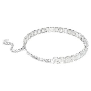 Girocollo Millenia, Taglio ottagonale, Bianco, Placcato rodio