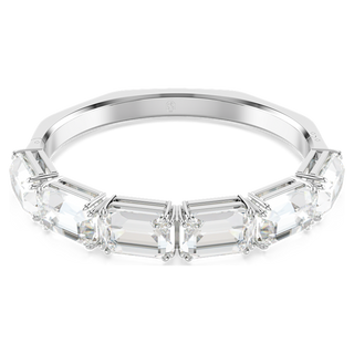 Bracciale rigido Millenia, Taglio ottagonale, Bianco, Placcato rodio