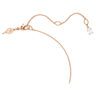 Pendente Stilla Attract, Taglio squadrato, Bianco, Placcato color oro rosa