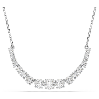 Collana Matrix, Sfumatura di tagli Round, Bianca, Placcato rodio