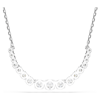 Collana Matrix, Sfumatura di tagli Round, Bianca, Placcato rodio