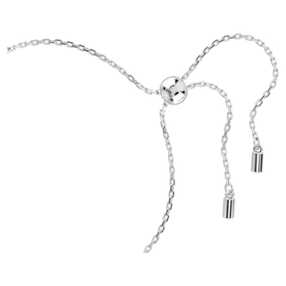 Bracciale rigido Constella, Crystal Pearl, tagli Round, Bianco, Placcato rodio