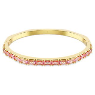 Bracciale rigido Matrix, Taglio baguette, Forma ottagonale, Rosa, Placcato color oro