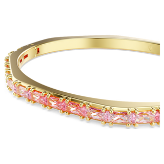 Bracciale rigido Matrix, Taglio baguette, Forma ottagonale, Rosa, Placcato color oro