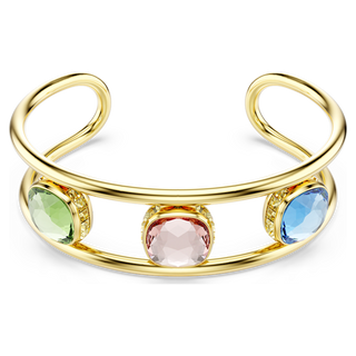 Bracciale rigido Chroma, Taglio Cushion, Multicolore, Placcato color oro