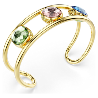 Bracciale rigido Chroma, Taglio Cushion, Multicolore, Placcato color oro